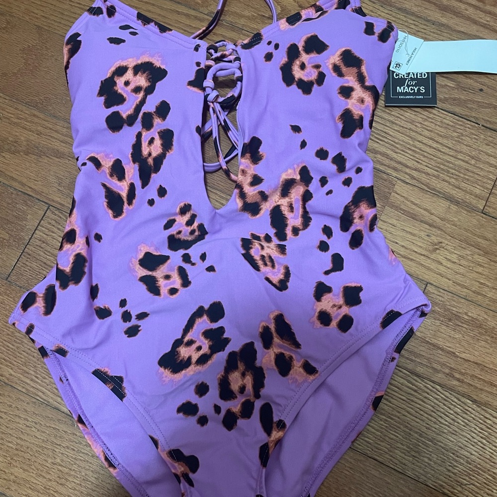 Lilac leopard print one piece swim suit. Never worn.